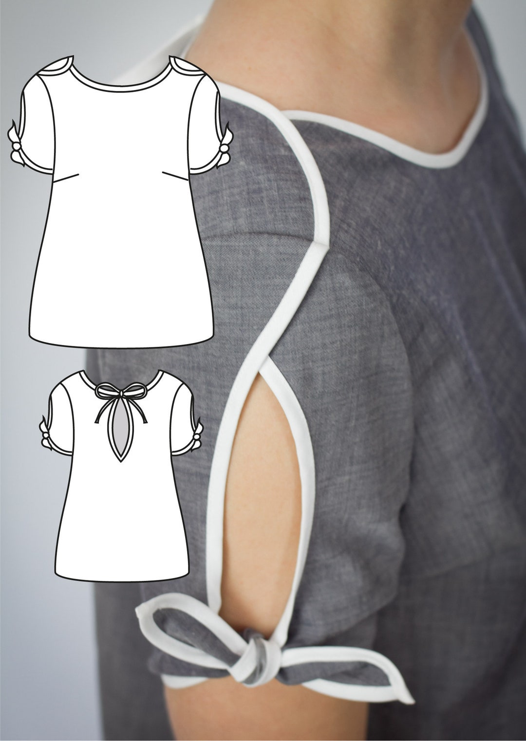 Bela Blouse and Dress Pattern - Blouse Pattern - Top Sewing Pattern ...