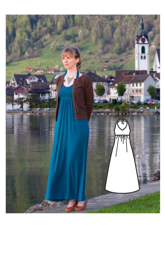 halter maxi dress pattern