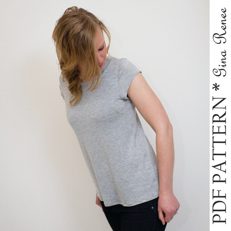 Womens Short & Long Sleeve Shirt Pattern. Ladies T-shirt - Etsy