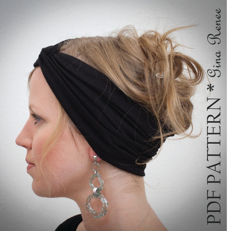 Twist Headband Sewing Pattern. Ear Warmer Pattern PDF Sewing Etsy Canada