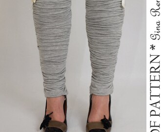 Leg Warmer and Boot Cuff Sewing Pattern. Womens Boot sock and Legwarmers PDF Sewing Pattern