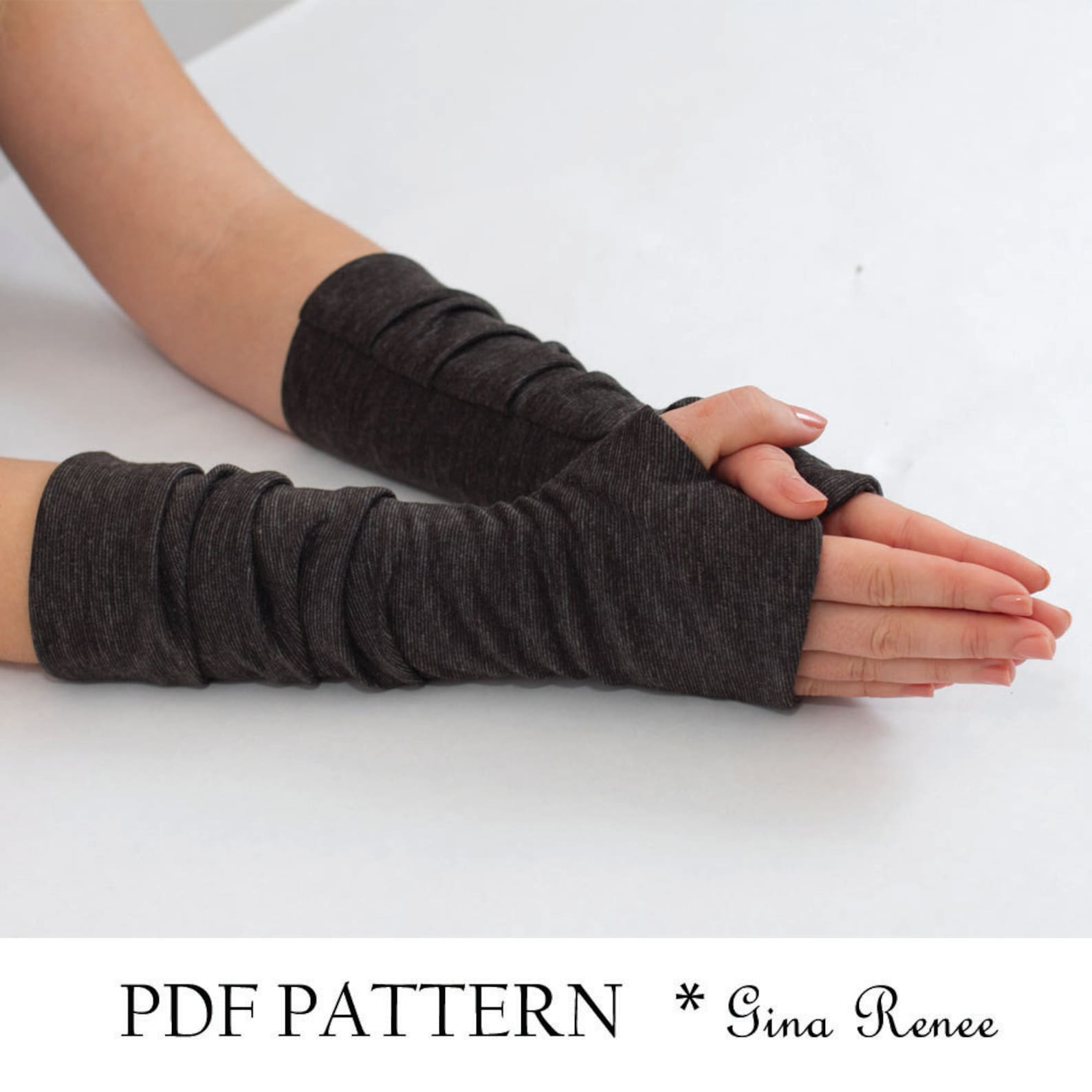 Fingerless Gloves Pattern With Pleats. PDF Glove Sewing Etsy