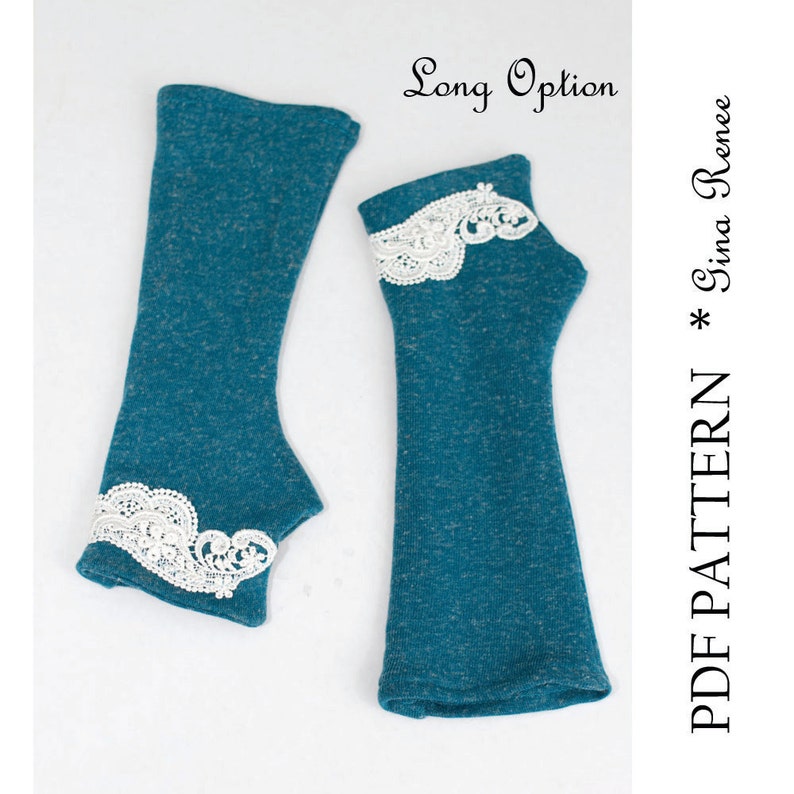 3 Fingerless Gloves Patterns. PDF Glove Sewing Patterns combo pack. image 5