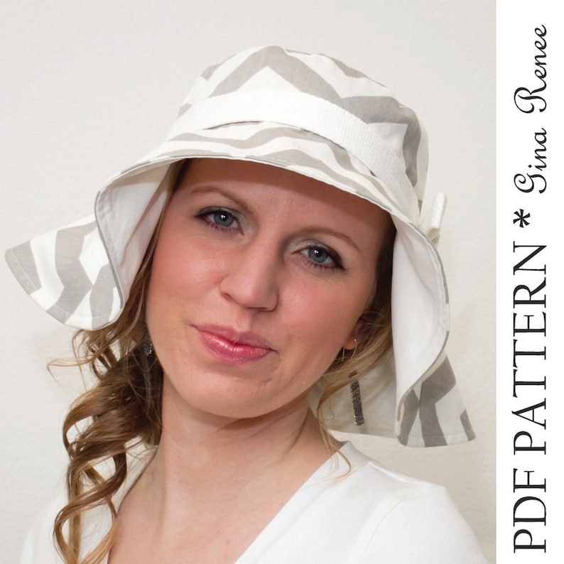 Womens Sunhat Pattern. Floppy Brim Hat Pattern Hat Sewing Etsy