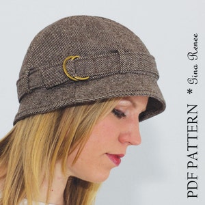 Women's Hat Pattern.  Hat Pattern.  Short brim Hat PDF Sewing Pattern