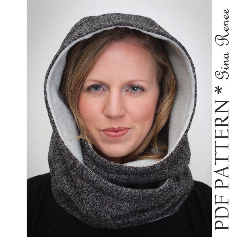 Hooded Scarf Pattern. Hood Scarf Sewing Pattern. Infinity - Etsy Canada