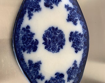 Vintage Flow Blue England Serving Platter