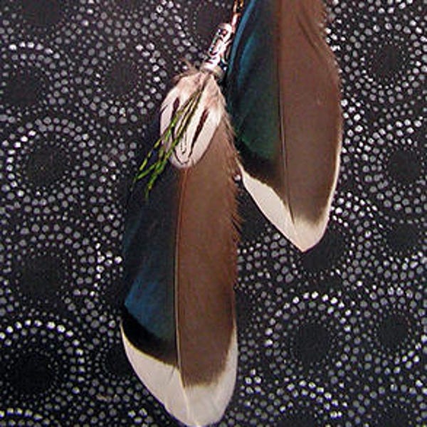 Mallard Silver Pheasant  Hairclip