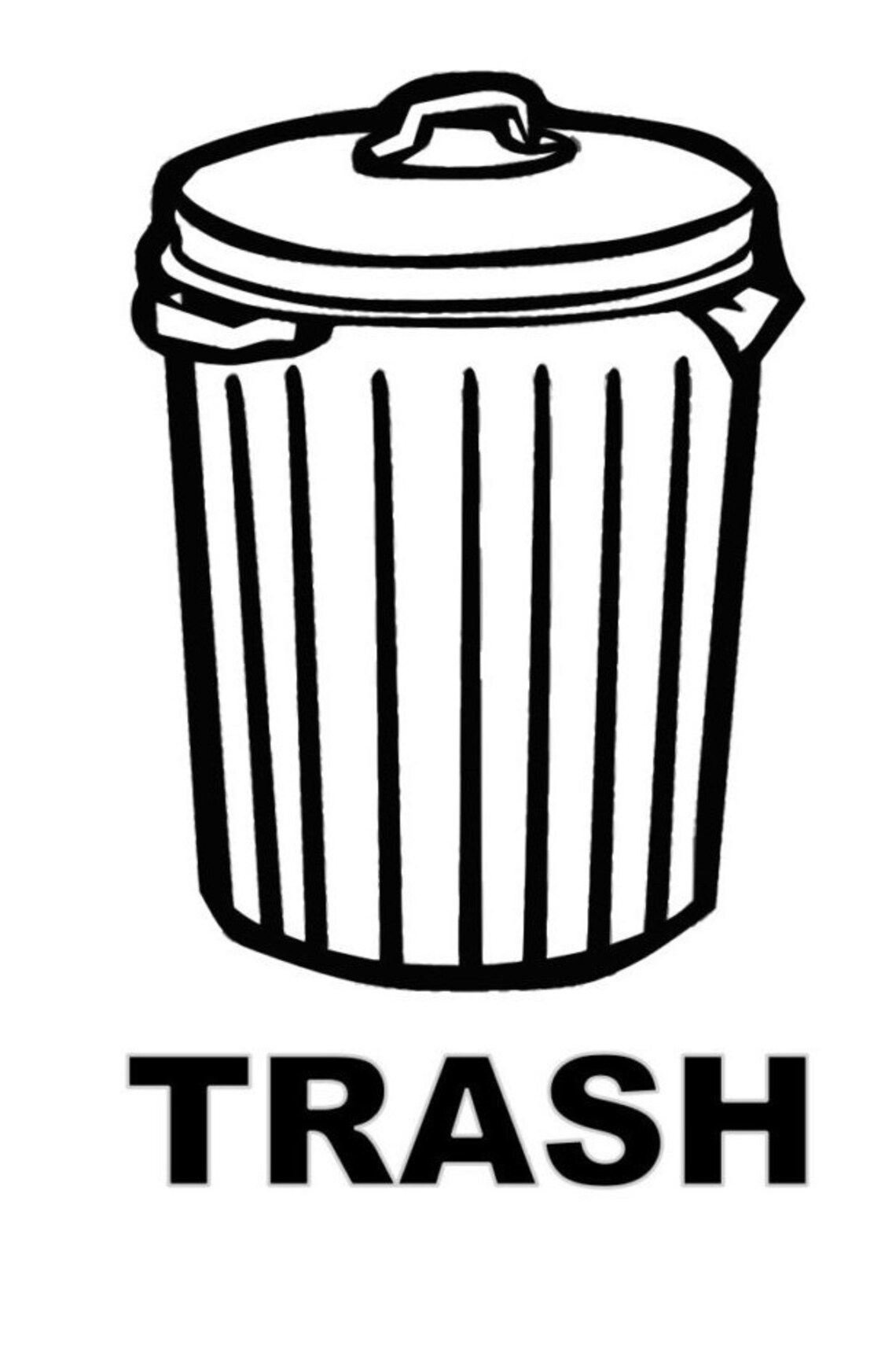 Recycle &amp; Trash Can Decals - Etsy