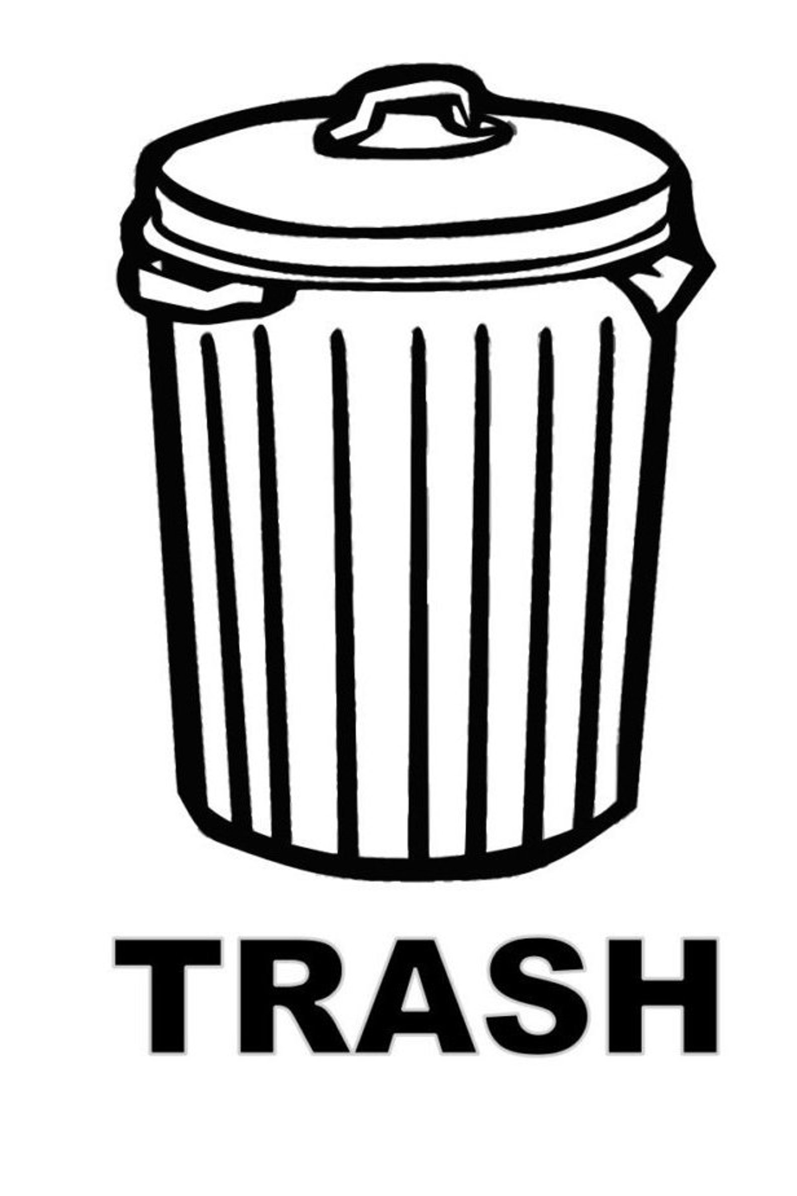 Recycle & Trash Can Decals Etsy