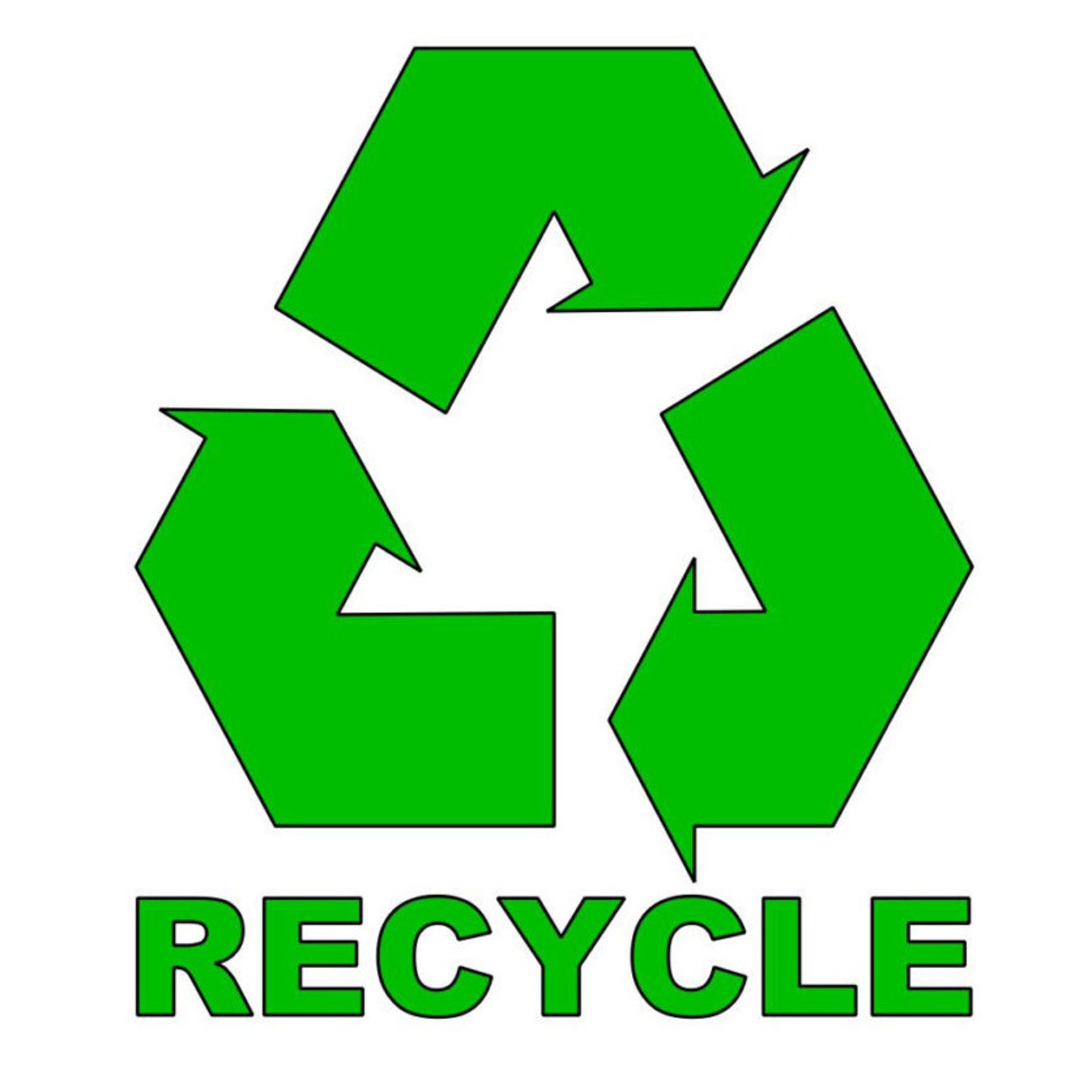 Recycle & Trash Can Decals Etsy