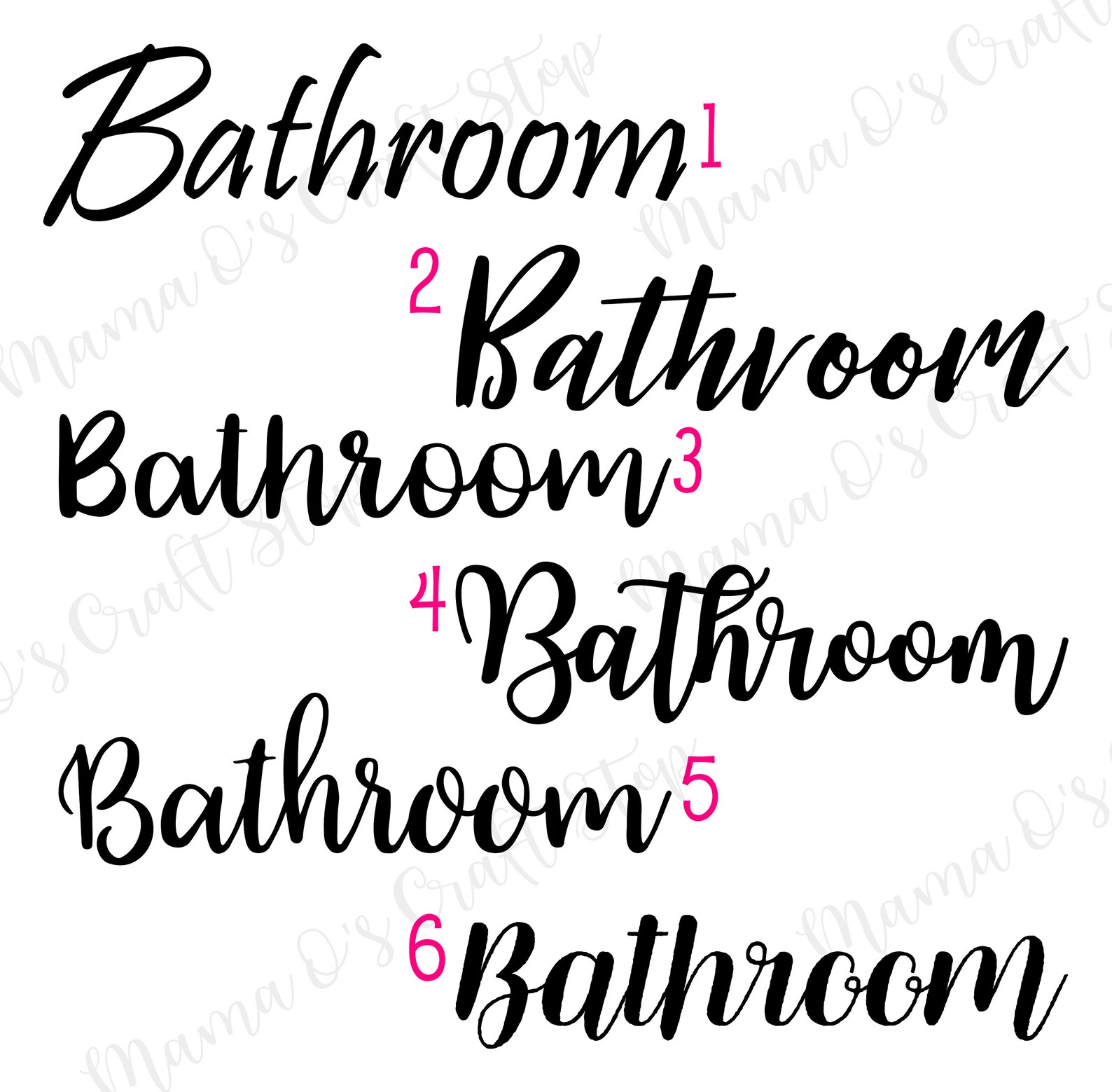 Restroom / Bathroom Sign Decal Customizeable Etsy