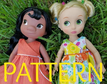 Fruity Wickelkleid SCHNITTMUSTER für Animator Puppen, Schnittmuster, Puppenkleidung, 16 Zoll Puppenkleidung, Schnittmuster, Puppenkleidung für Kleinkinder