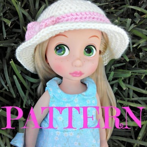 Crochet Hat Pack PATTERN fits 16 inch dolls such as Animator Collection Doll, Doll Clothes Pattern, Animator Doll, Crochet Hat Pack, Floppy