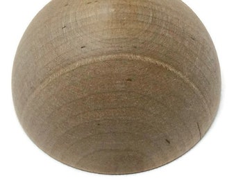 2" Split Wood Balls - Unfinished Wood - Solid Wood - Split Wooden Ball