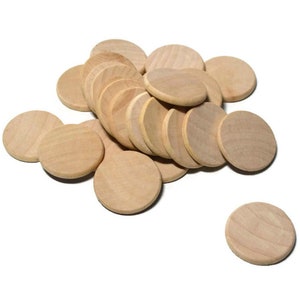 Wooden domed disc Circles 1 1/2 wide x 5/16 thick set of 12 – Craft  Supply House