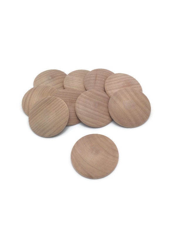 Domed wooden Circles 1 wide x 3/16 thick set of 12 – Craft Supply House