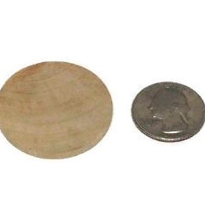 1-1/2 Wood Discs Wood Coins Set of 25 Unfinished Wood Rounds 1/8 Thick Craft Circles 1-1/2 Game Pieces Flat Edge image 2