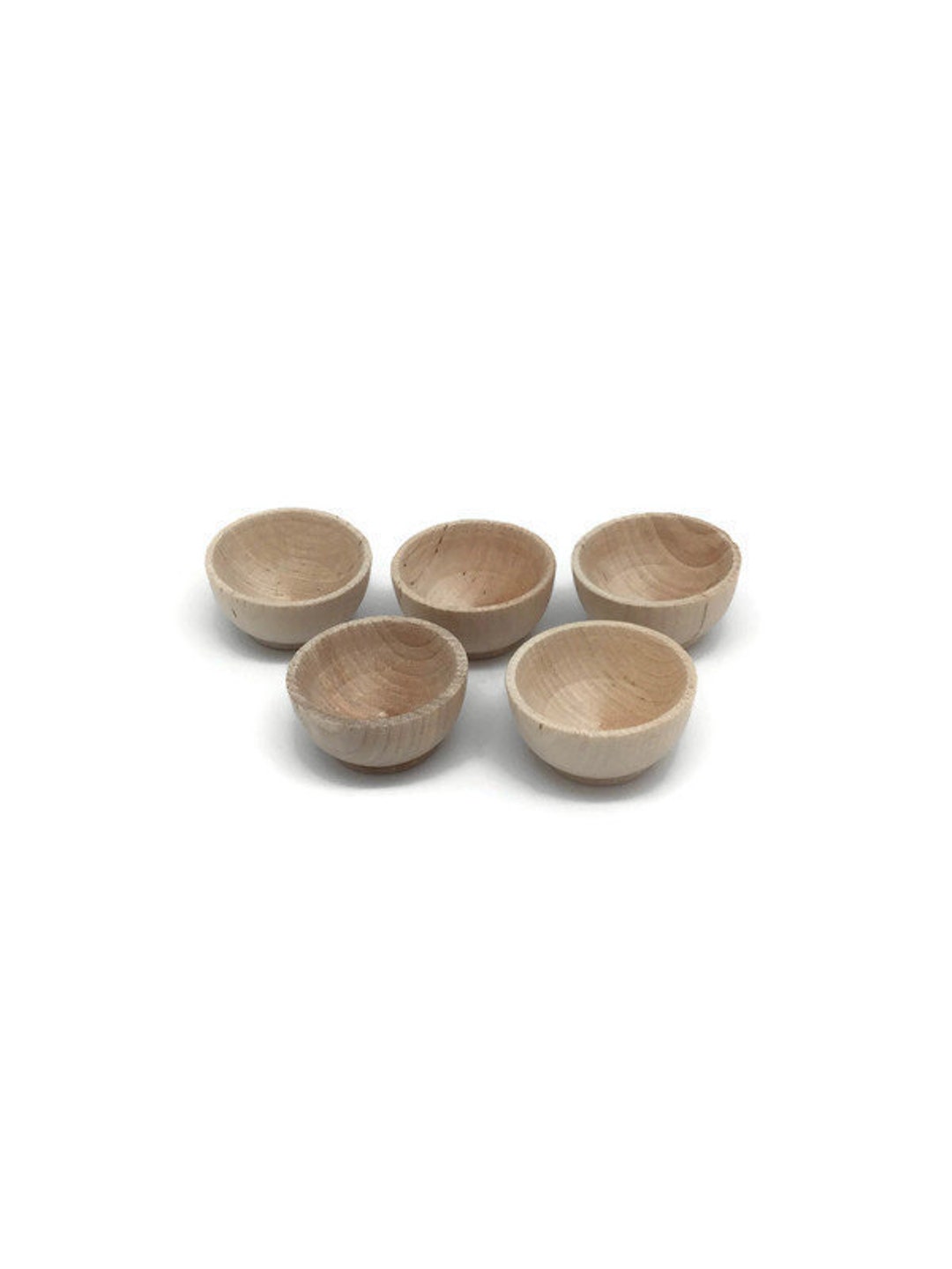 1 1/2 Miniature Wood Bowl Set of 5 Unfinished Wood Bowls Wooden Bowls Etsy