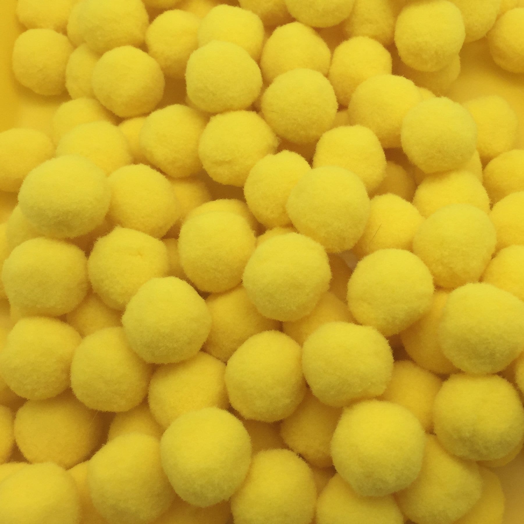 Yellow Pom Poms 25mm or 1 Set of 25 Pieces Plush Pompom Plush Balls  Embellishment DIY Garland 