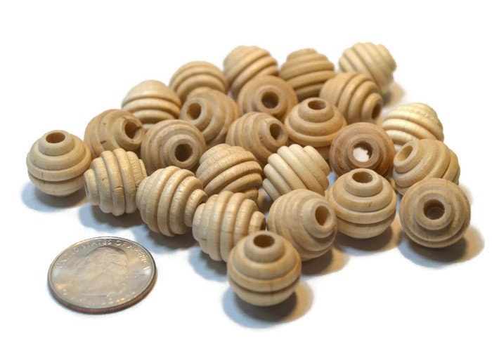 Round Unfinished Natural Wood Beads 20 Mm For Macramé STOKLASA Haberdashery And - Foto 2