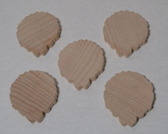 Christmas Wreath 1-3/8" - Wood Wreath - Set of 5 Unfinished Wood Christmas Cutouts- 1/4" Thick - DIY Christmas Decoration - Wooden Wreath