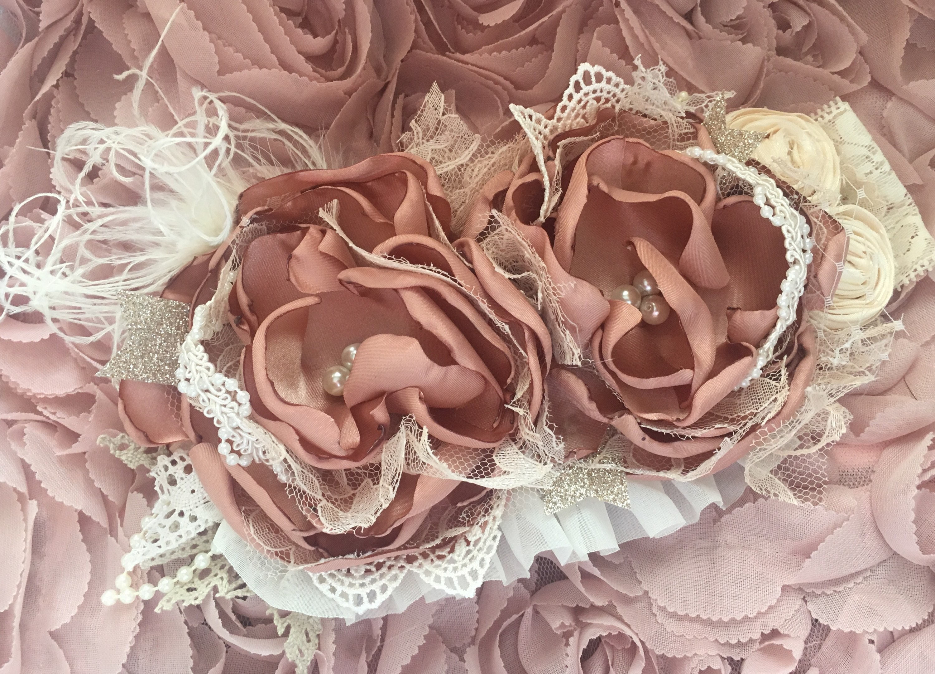 Stellar Rose Bling headband satin latte 71605