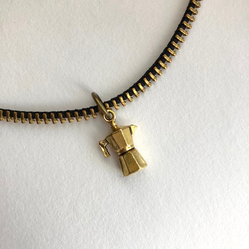 Coffeepot Zipper Necklace