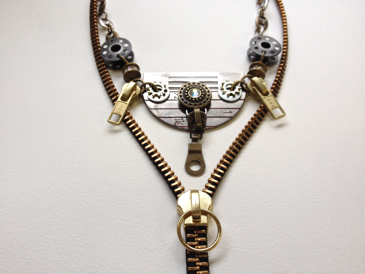 Seamstress Zipper Necklace Etsy