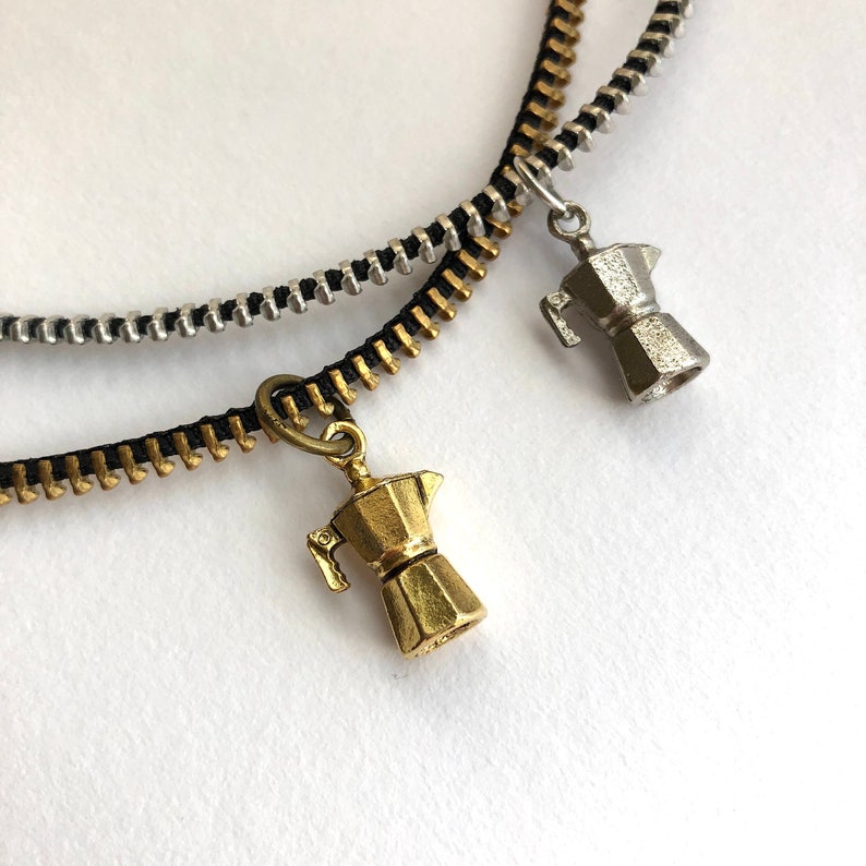 Coffeepot Zipper Necklace
