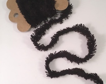 3 Yds Chenille Trim Novelty Fibers Mixed Media Junk Journals Tags Art Yarn Crafts Collage Cards Embellishments Lime Green Sparkle