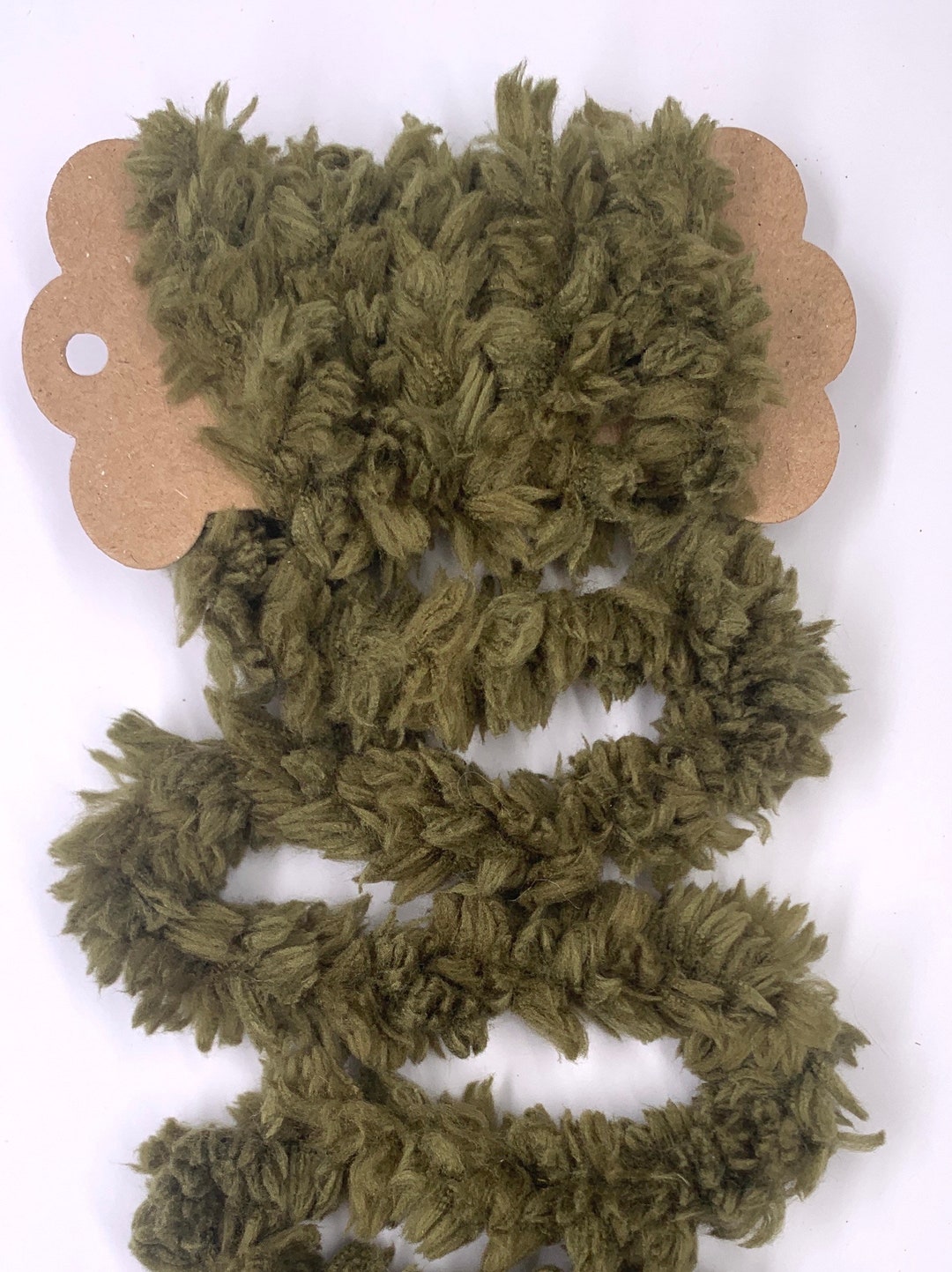 1 Yds Thick Sherpa olive Green Faux Fur Trim Novelty Fibers Etsy