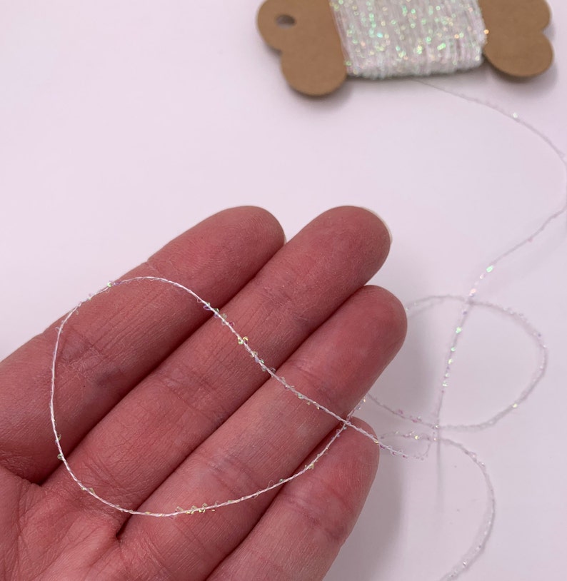 20 Yards Thin String Twine white Holographic Novelty Fibers Etsy