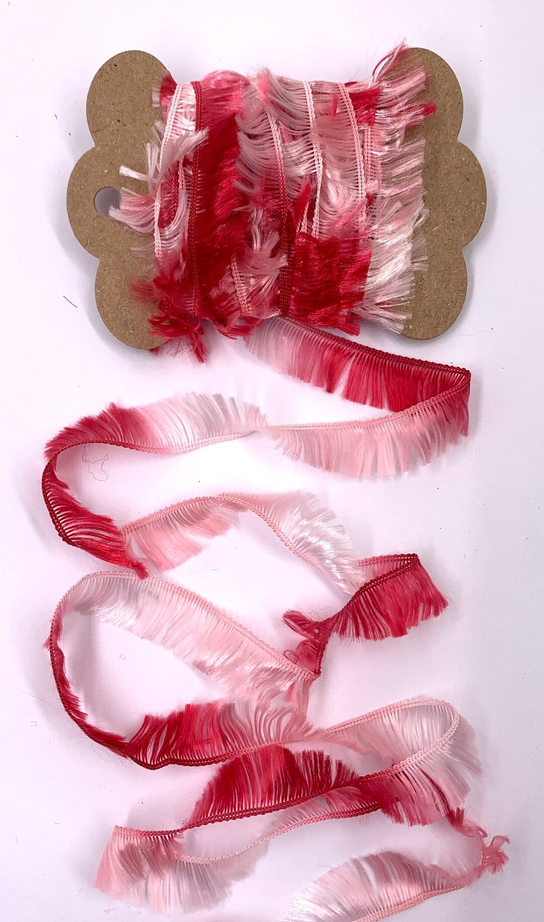 3 Yards Eyelash Trim pink Variegated Novelty Fibers Etsy