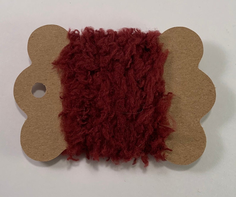 3 Yds Short Fuzzy Eyelash Trim Burgundy Soft Novelty Fibers Scrapbook Mixed Media Journals Tags Art Yarn Crafts Collage Embellishment
