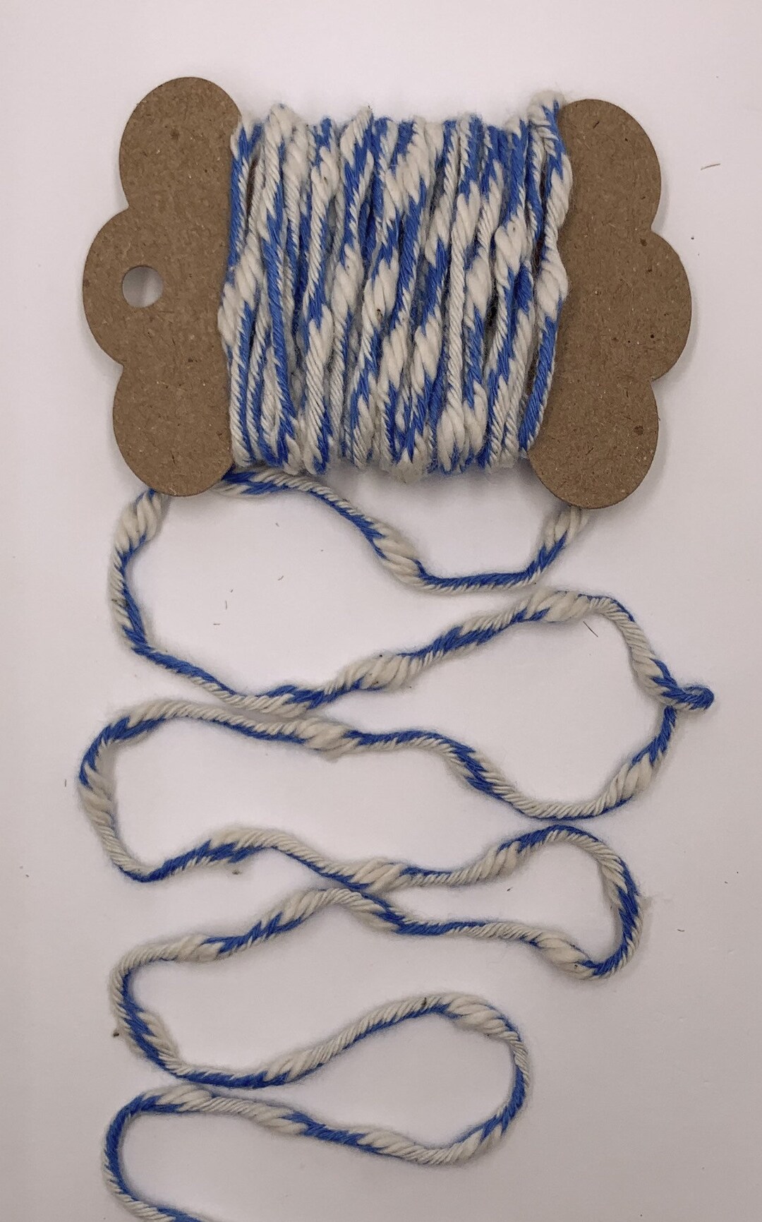 5 Yds Wavy Twine (blue/ecru) Novelty String Trim for Scrapbooks Mixed ...