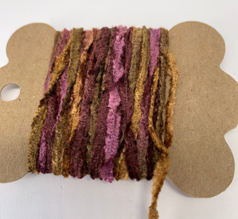 3 Yards Chenille Trim purple Gold Brown Novelty Fibers Etsy
