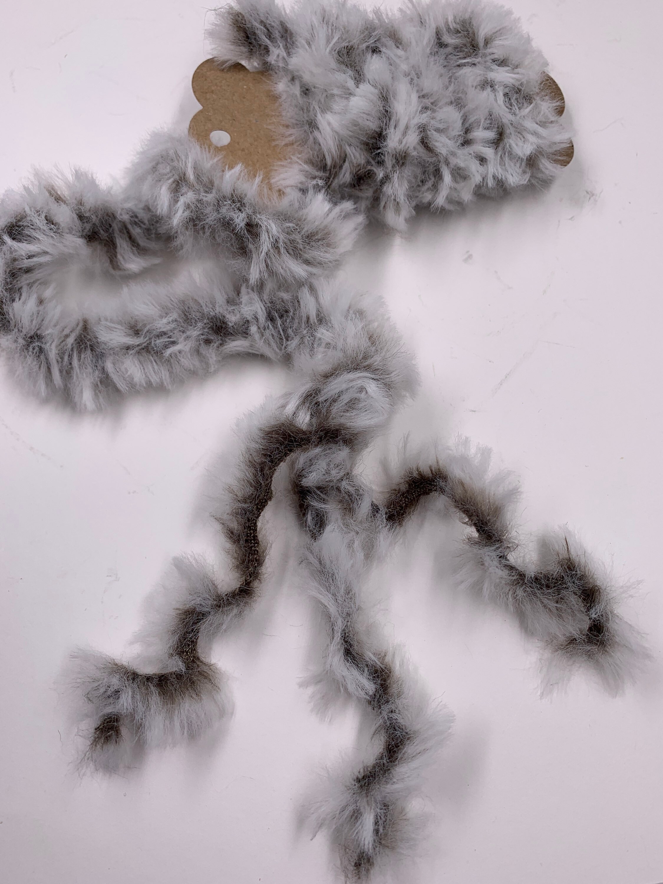 1 Yd Thick Faux Fur Yarn Husky Gray 2 Trim Novelty Fibers Etsy