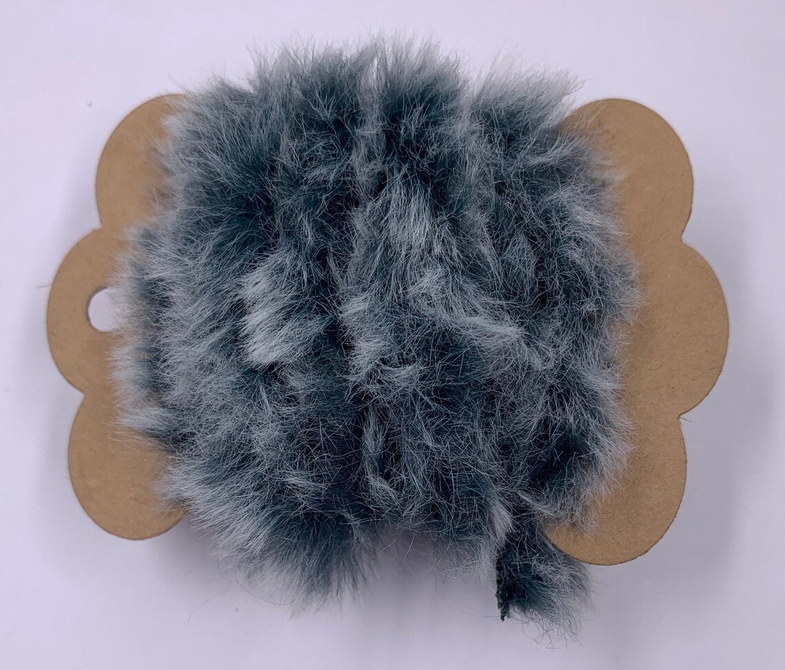 1 Yd Faux Fur Yarn dk Teal Green Trim Novelty Fibers Mixed Etsy UK