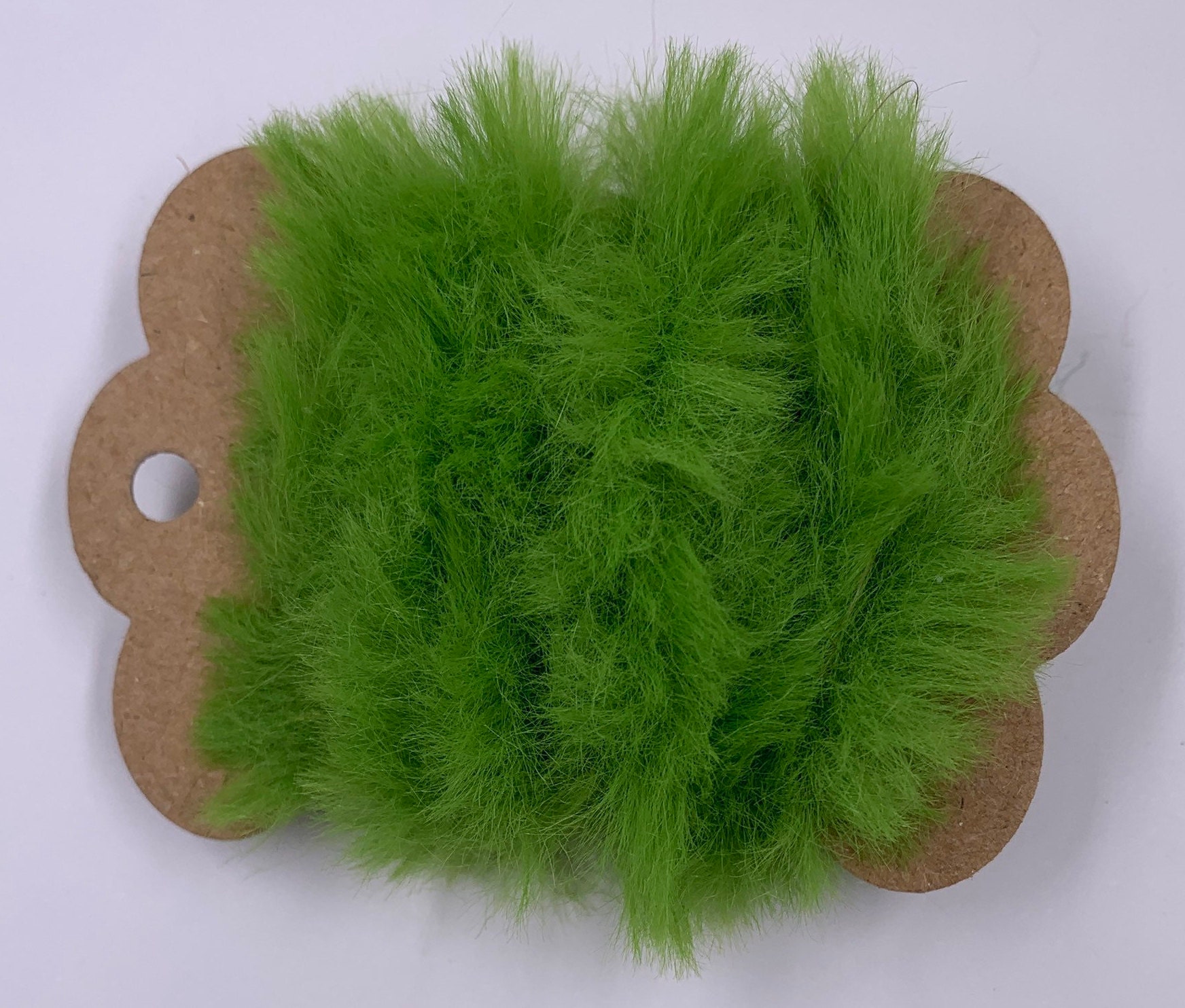 1 Yd Faux Fur Yarn parrot Green Trim Novelty Fibers Etsy