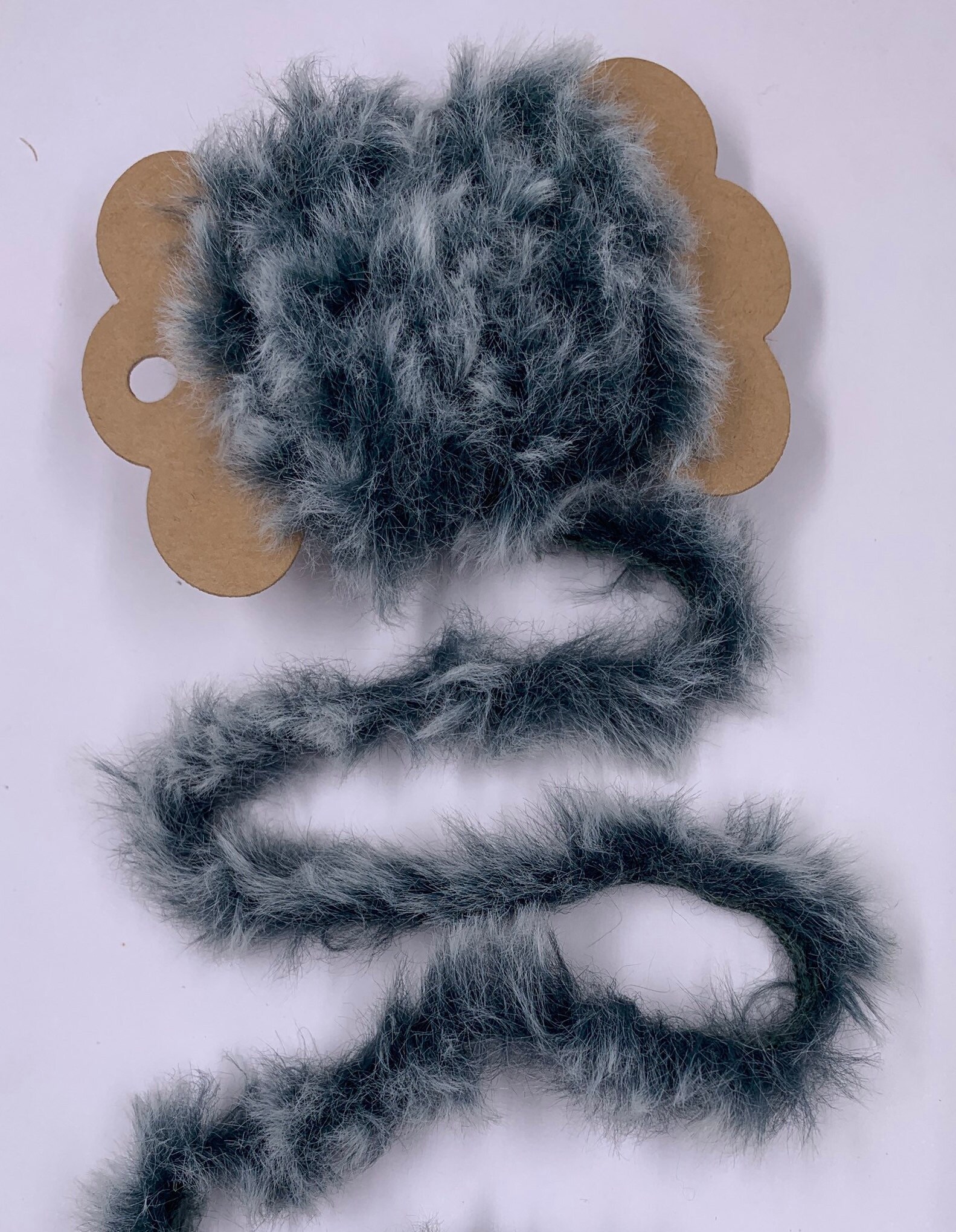 1 Yd Faux Fur Yarn dk Teal Green Trim Novelty Fibers Mixed Etsy UK