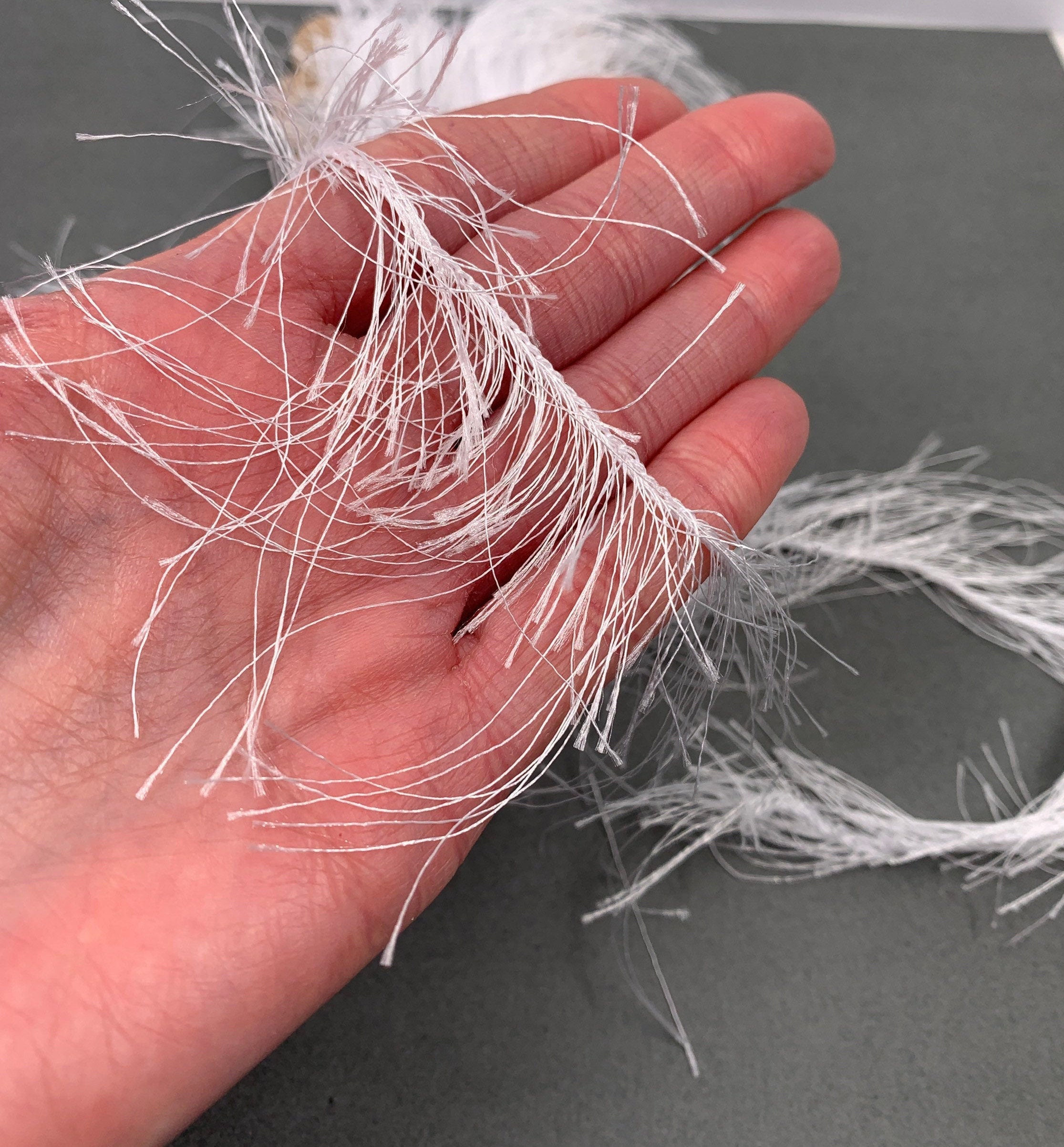 3 Yds Long Eyelash Trim bright White Novelty Fibers Etsy