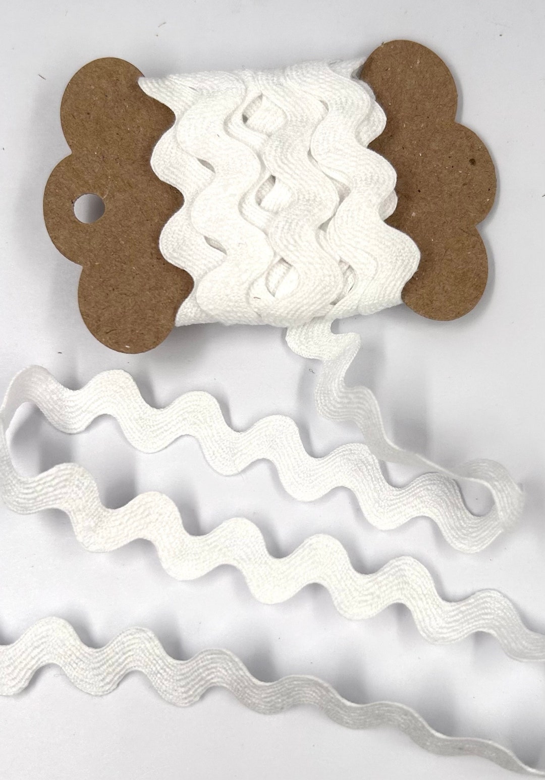 2 Yards 1/2 Ric Rac white Cotton Trim Novelty Crafts Rick Rack Cross