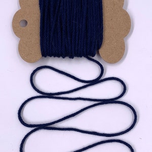 10 Yds String Twine Cotton (Navy Blue) Novelty Fibers Scrapbook Mixed Media Journals Tags Art Yarn Crafts Collage Cards Embellishment