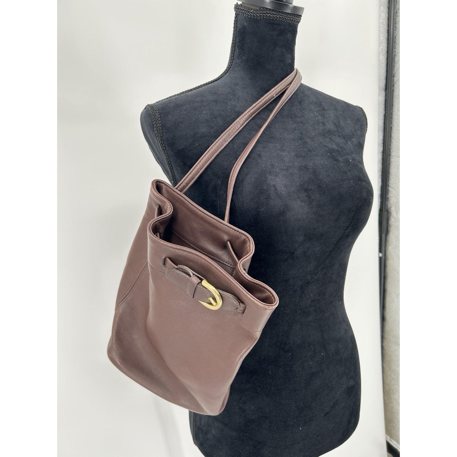 Vintage Coach 4162 Small Bucket Shoulder Bag Dark Brown  display picture 1