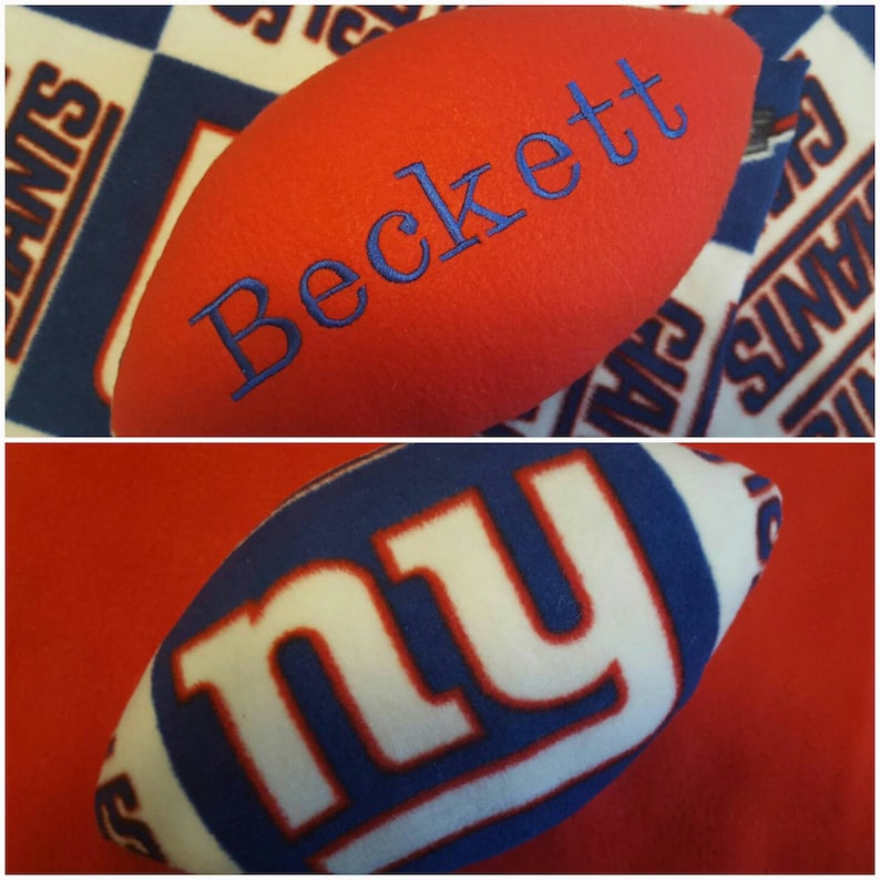 Personalized Handcrafted Fleece Fabric Soft Football Collectible Pillow Toy Plush Stuffed Indoor Ball Made Using Detroit Lions Fabric