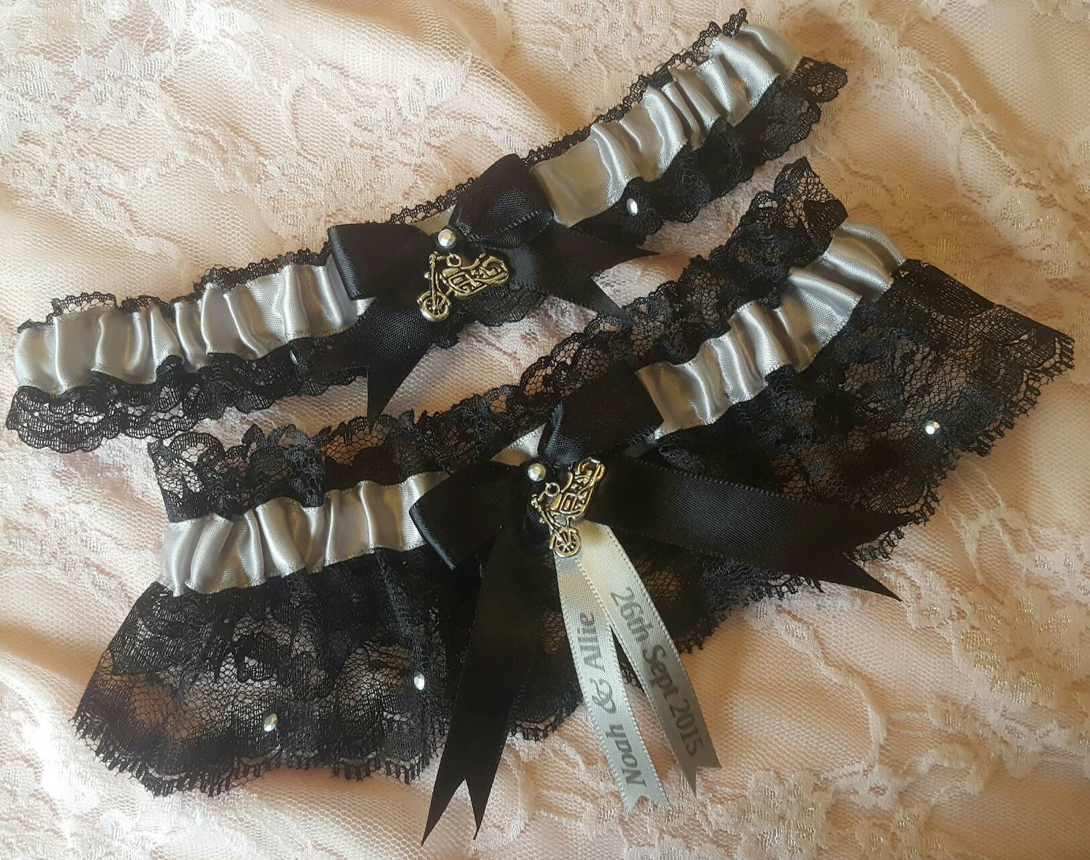 Harley Davidson Inspired Biker Wedding Garter Belt Set W/ Etsy