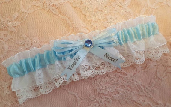 You're Next Light Baby Something Blue Lace Wedding Toss Garter Belt You Are  Next Your Next