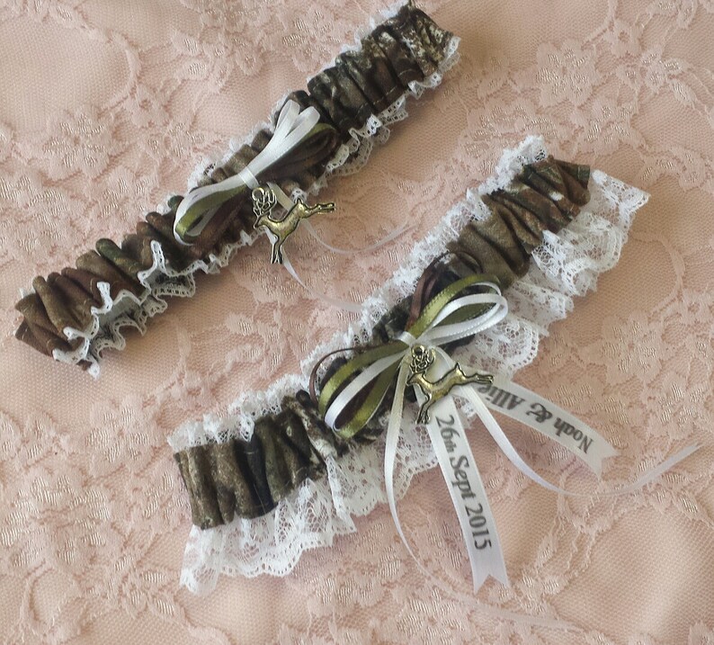 Hunting Deer Camo Camouflage Realtree Wedding Garter Belt Set Etsy