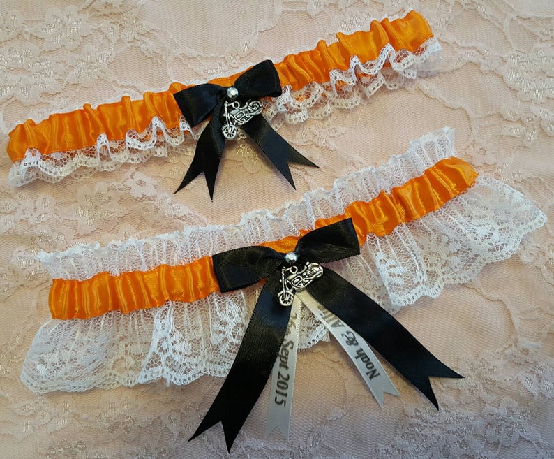 Harley Davidson Inspired Biker Wedding Garter Belt W/ White Etsy